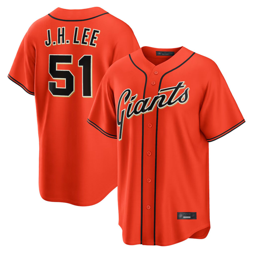 Tlead SF.Giants #51 Jung Hoo Lee Player Orange Home Game Stitched Jerseys