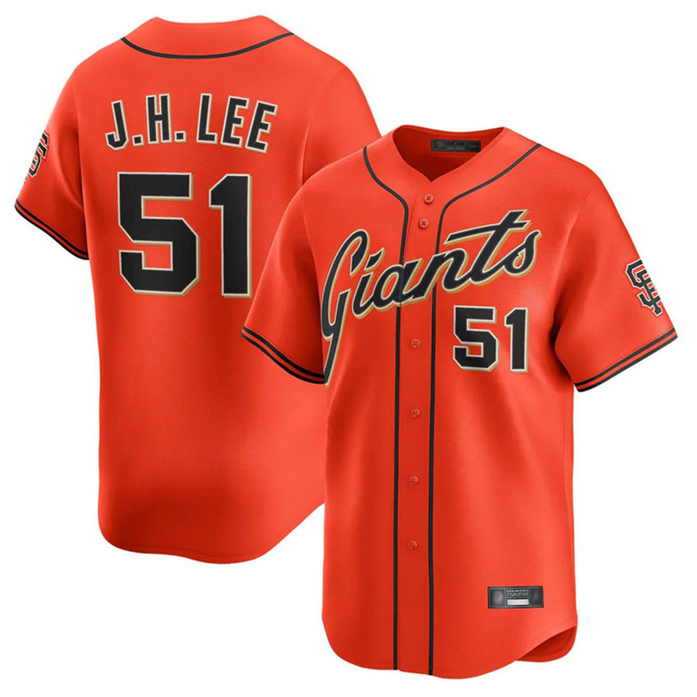 Tlead SF.Giants #51 Jung Hoo Lee Player Orange Home Limited Stitched Jerseys