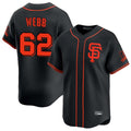 Tlead SF.Giants #62 Logan Webb Player Black Home Limited Stitched Jerseys