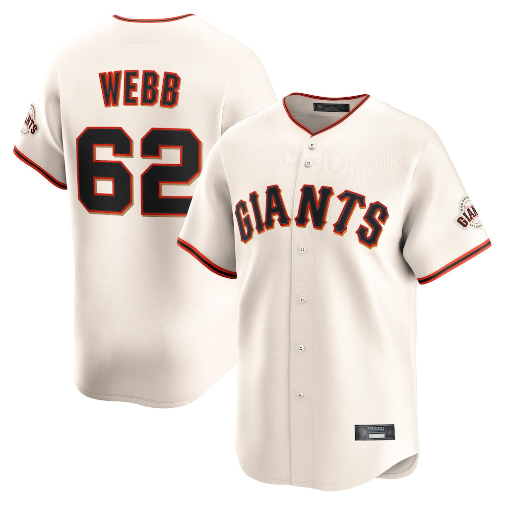 Tlead SF.Giants #62 Logan Webb Player Cream Home Limited Stitched Jerseys