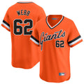 Tlead SF.Giants #62 Logan Webb Player Orange Home Game T-shirt Stitched Jerseys