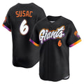 Tlead SF.Giants #6 Daniel Susac Player Black 2025 City Connect Home Limited Stitched Jerseys