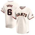 Tlead SF.Giants #6 Daniel Susac Player Cream Home Limited Stitched Jerseys