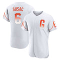 Tlead SF.Giants #6 Daniel Susac Player White City Connect Home Limited Elite Stitched Jerseys