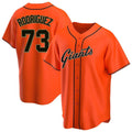 Tlead SF.Giants #73 Randy Rodriguez Player Orange Home Game Stitched Jerseys