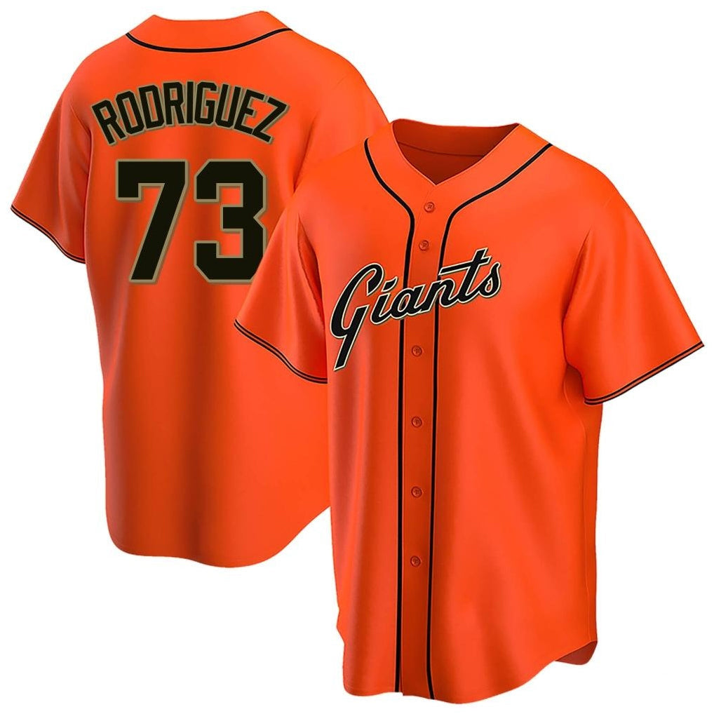Tlead SF.Giants #73 Randy Rodriguez Player Orange Home Game Stitched Jerseys
