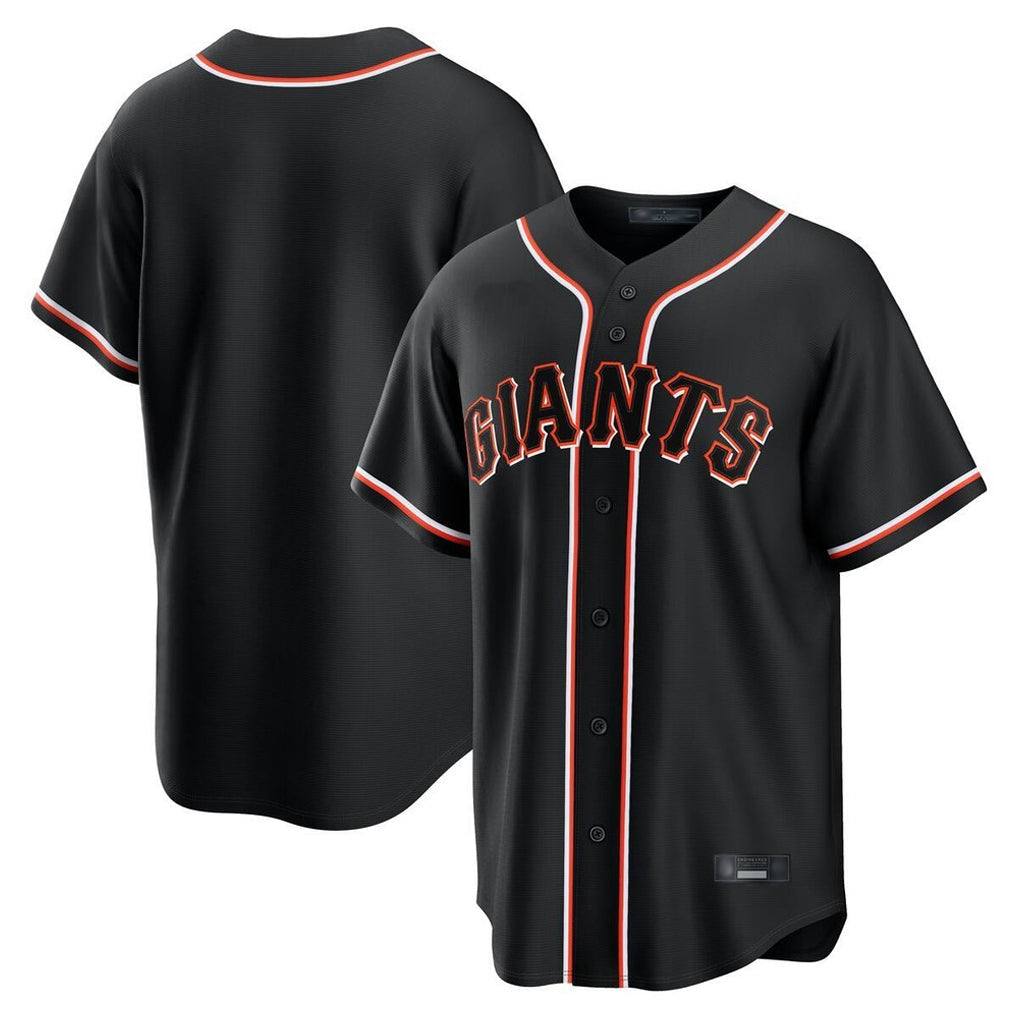 Tlead SF.Giants Blank Player Black Fashion Home Game Stitched Jerseys