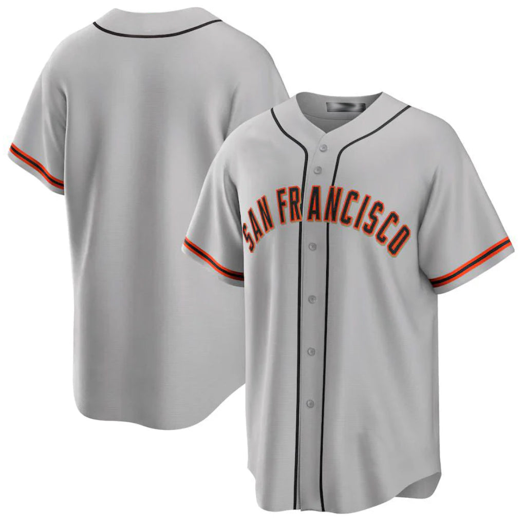 Tlead SF.Giants Blank Player Gray Home Game Stitched Jerseys
