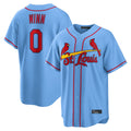 Tlead St. Louis Cardinals #0 Masyn Winn Player Light Blue  Home Game Stitched Jerseys