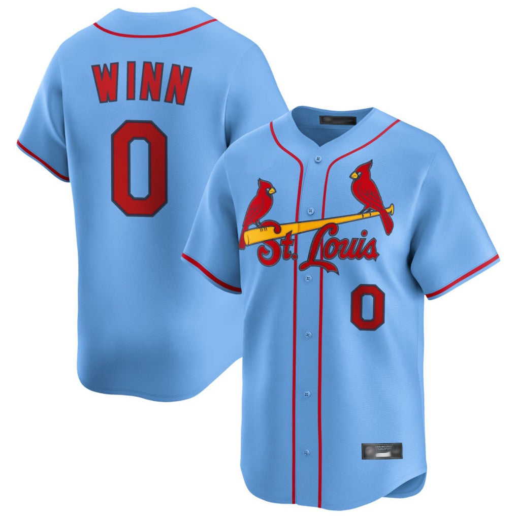 Tlead St. Louis Cardinals #0 Masyn Winn Player Light Blue Home Limited Stitched Jerseys