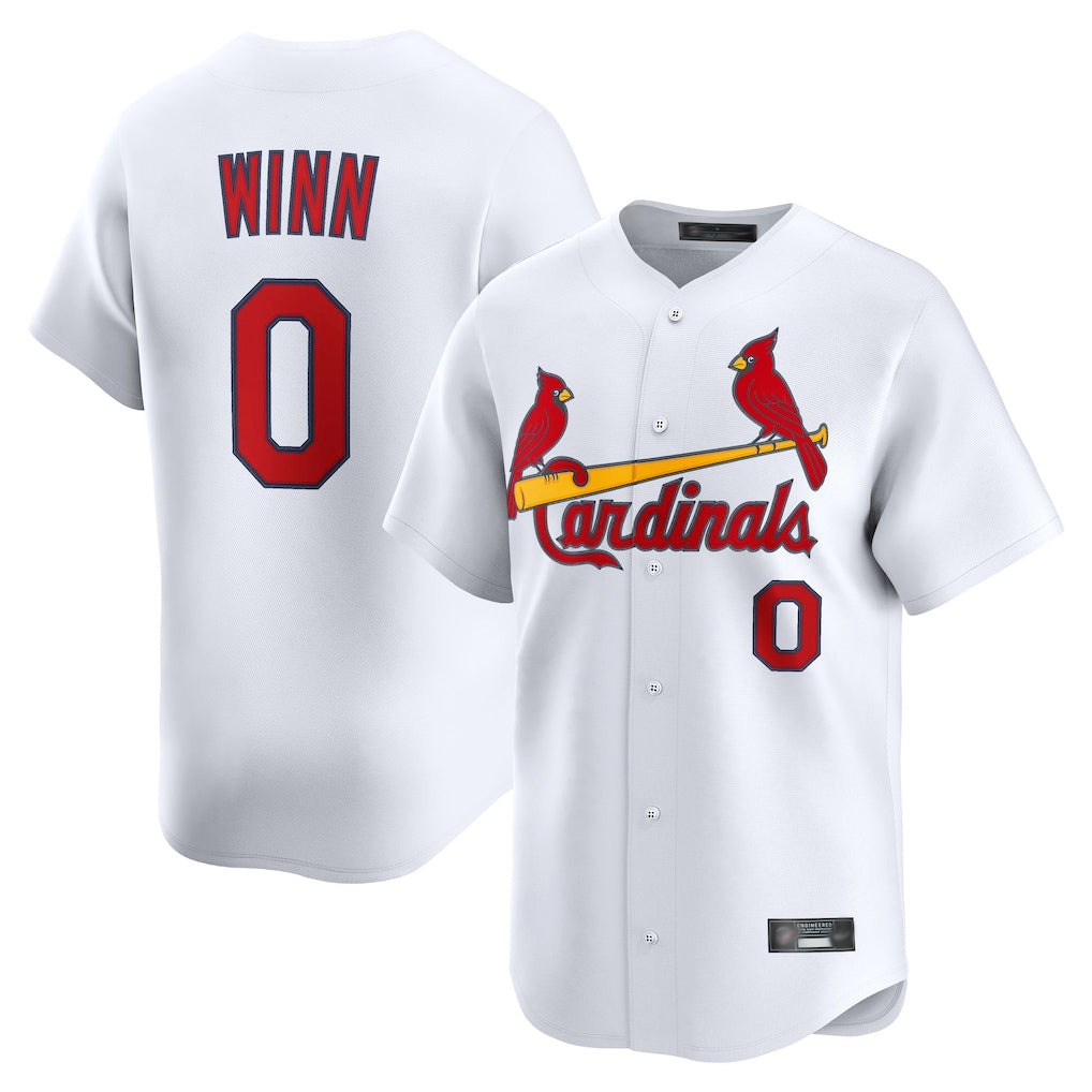 Tlead St. Louis Cardinals #0 Masyn Winn Player White Home Limited Stitched Jerseys