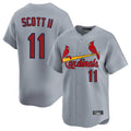 Tlead St. Louis Cardinals #11 Victor Scott II Player Gray Home Limited Stitched Jerseys