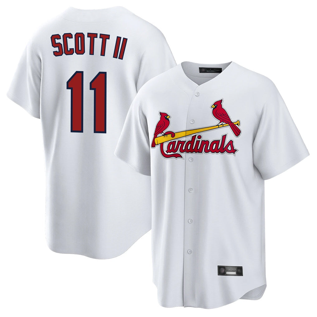 Tlead St. Louis Cardinals #11 Victor Scott II Player White Home Game Stitched Jerseys