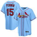 Tlead St. Louis Cardinals #15 Jose Fermin Player Light Blue Home Game Stitched Jerseys