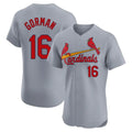Tlead St. Louis Cardinals #16 Nolan Gorman Player Gray Home Limited Elite Stitched Jerseys