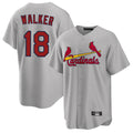 Tlead St. Louis Cardinals #18 Jordan Walker Player Gray Home Game Stitched Jerseys