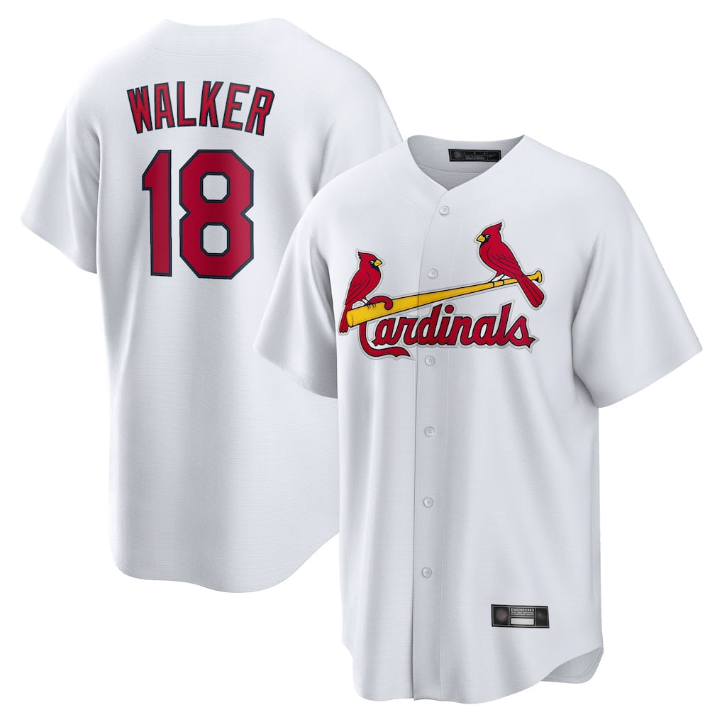 Tlead St. Louis Cardinals #18 Jordan Walker Player White Home Game Stitched Jerseys
