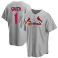 Tlead St. Louis Cardinals #1 Ozzie Smith Player Gray Home Game Stitched Jerseys