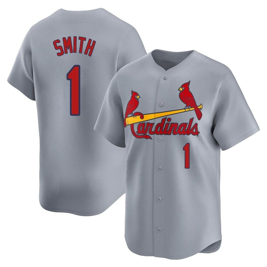 Tlead St. Louis Cardinals #1 Ozzie Smith Player Gray Home Limited Stitched Jerseys
