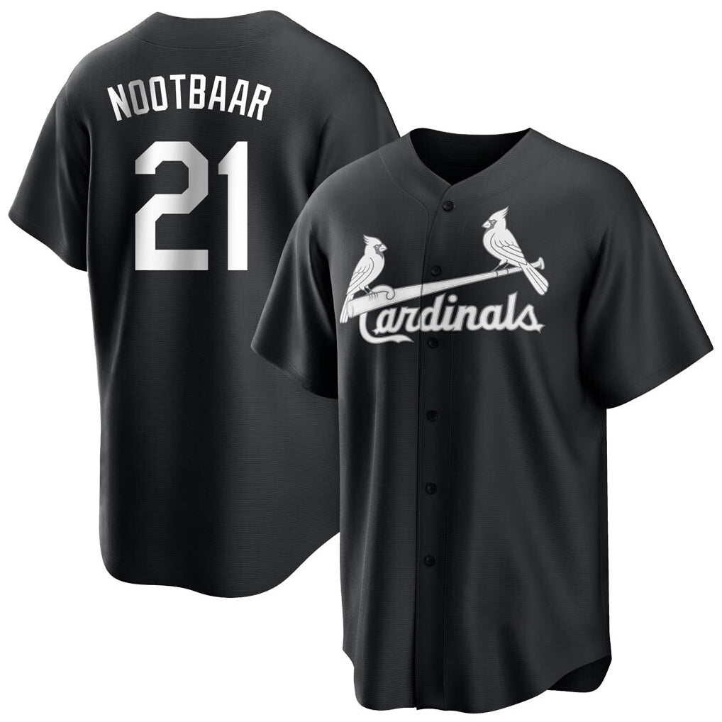 Tlead St. Louis Cardinals #21 Lars Nootbaar Player Black City Connect Home Limited Stitched Jerseys