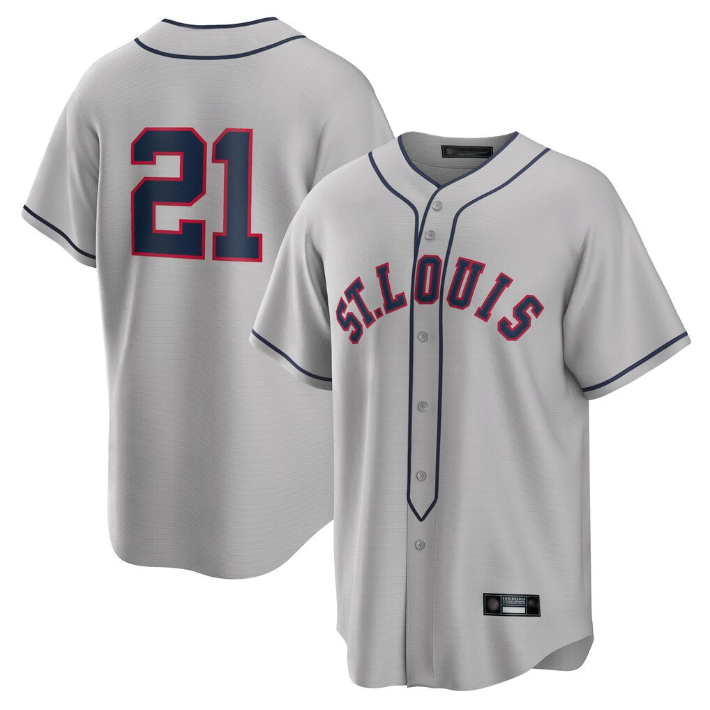 Tlead St. Louis Cardinals #21 Lars Nootbaar Player Gray Classic Replica Game Stitched Jerseys