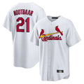 Tlead St. Louis Cardinals #21 Lars Nootbaar Player White Home Game Stitched Jerseys