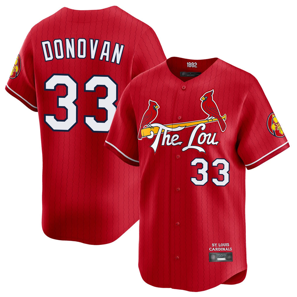 Tlead St. Louis Cardinals #33 Brendan Donovan Player Red City Connect Limited Stitched Jerseys