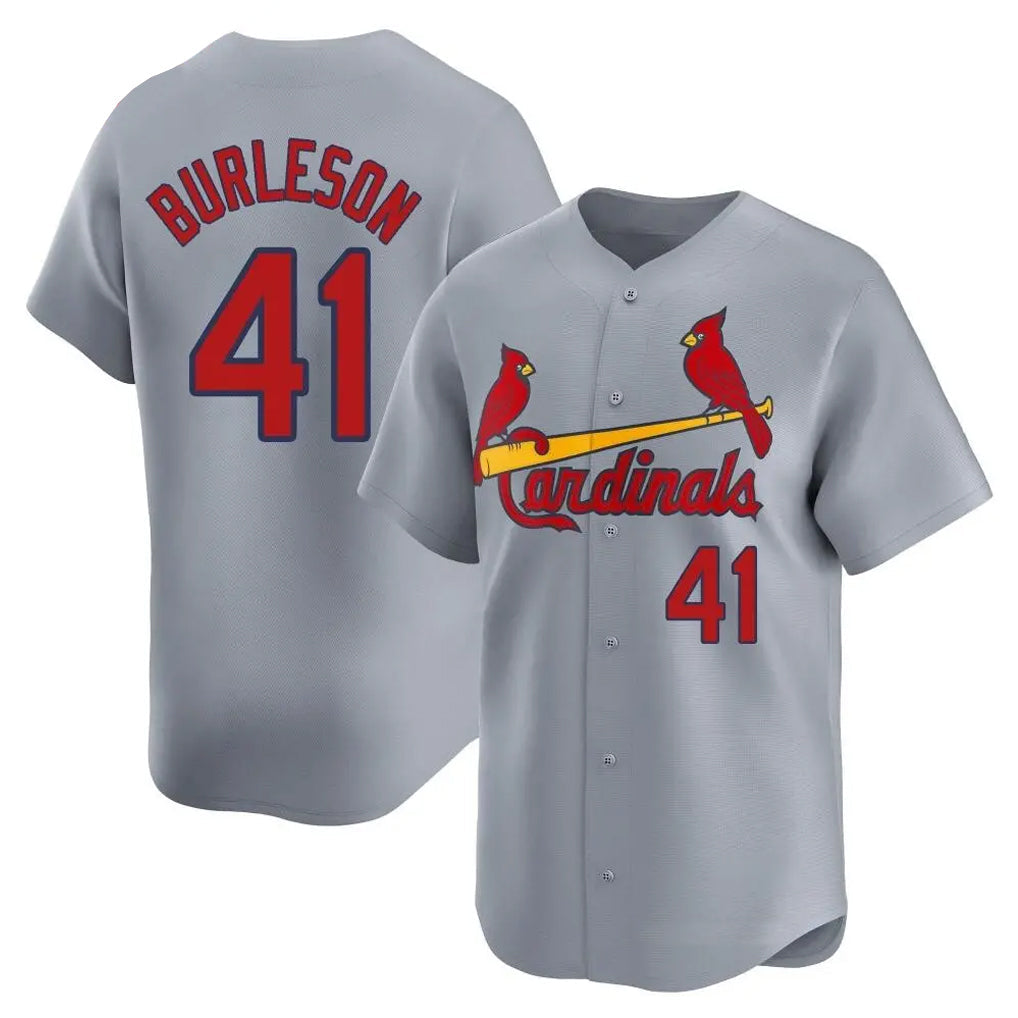Tlead St. Louis Cardinals #41 Alec Burlesona Player Gray Home Limited Stitched Jerseys