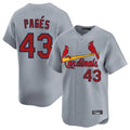 Tlead St. Louis Cardinals #43 Pedro Pages Player Gray Home Limited Stitched Jerseys