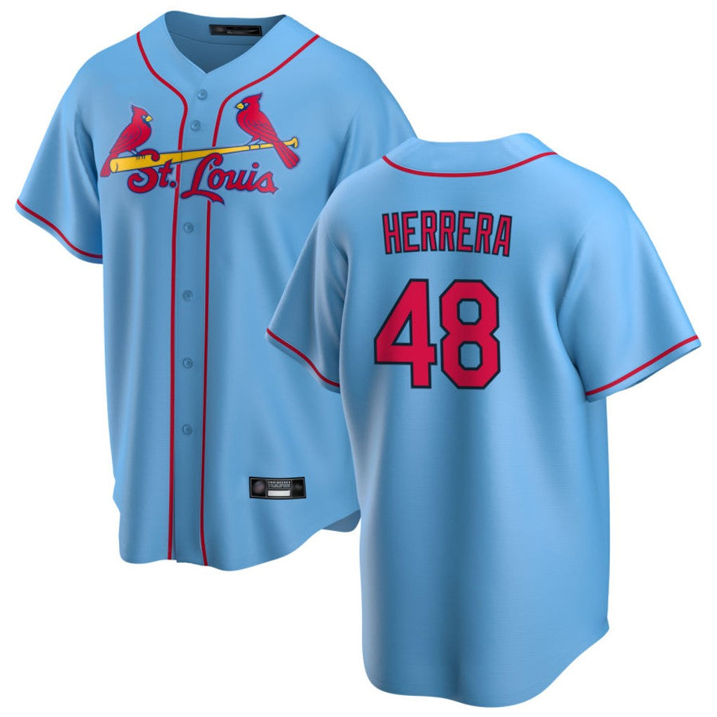 Tlead St. Louis Cardinals #48 Ivan Herrera Player Light Blue  Home Game Stitched Jerseys