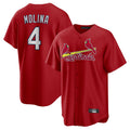 Tlead St. Louis Cardinals #4 Yadier Molina Player Red Home Game Stitched Jerseys