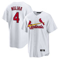 Tlead St. Louis Cardinals #4 Yadier Molina Player White Home Game Stitched Jerseys