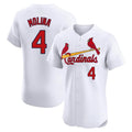 Tlead St. Louis Cardinals #4 Yadier Molina Player White Home Limited Elite Stitched Jerseys