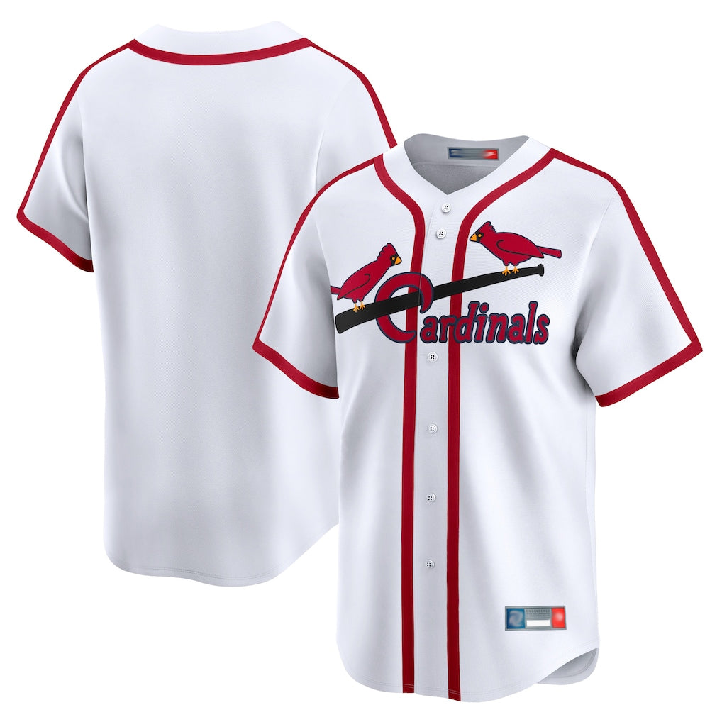 Tlead St. Louis Cardinals Blank Player White Cooperstown Collection Limited Stitched Jerseys