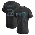 Tlead TB.Rays #12 Wade Boggs Player Black City Connect Home Limited Elite Stitched Jerseys