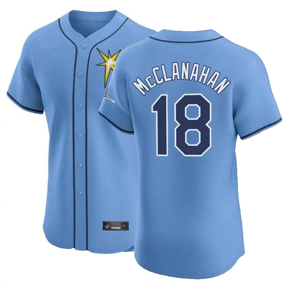 Tlead TB.Rays #18 Shane McClanahan Player Light Blue Home Limited Stitched Jerseys