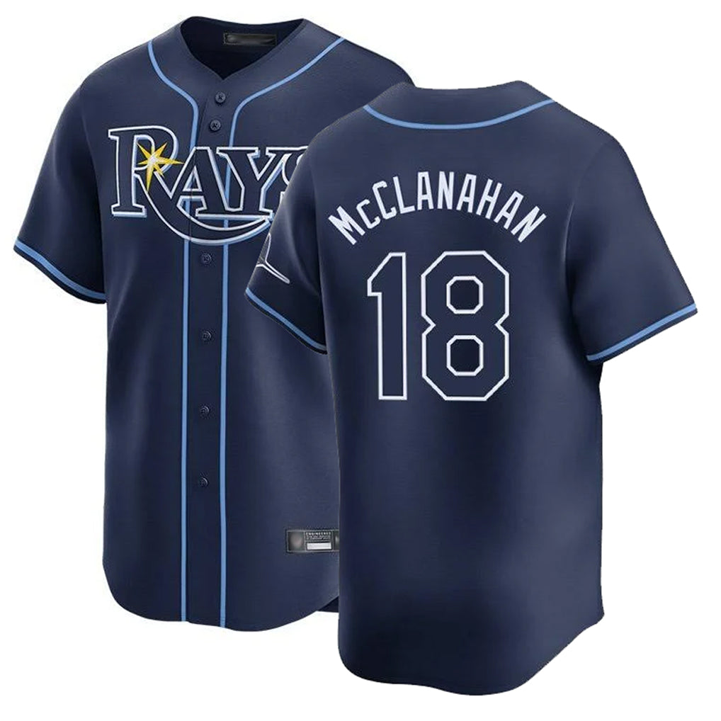 Tlead TB.Rays #18 Shane McClanahan Player Navy Home Limited Stitched Jerseys