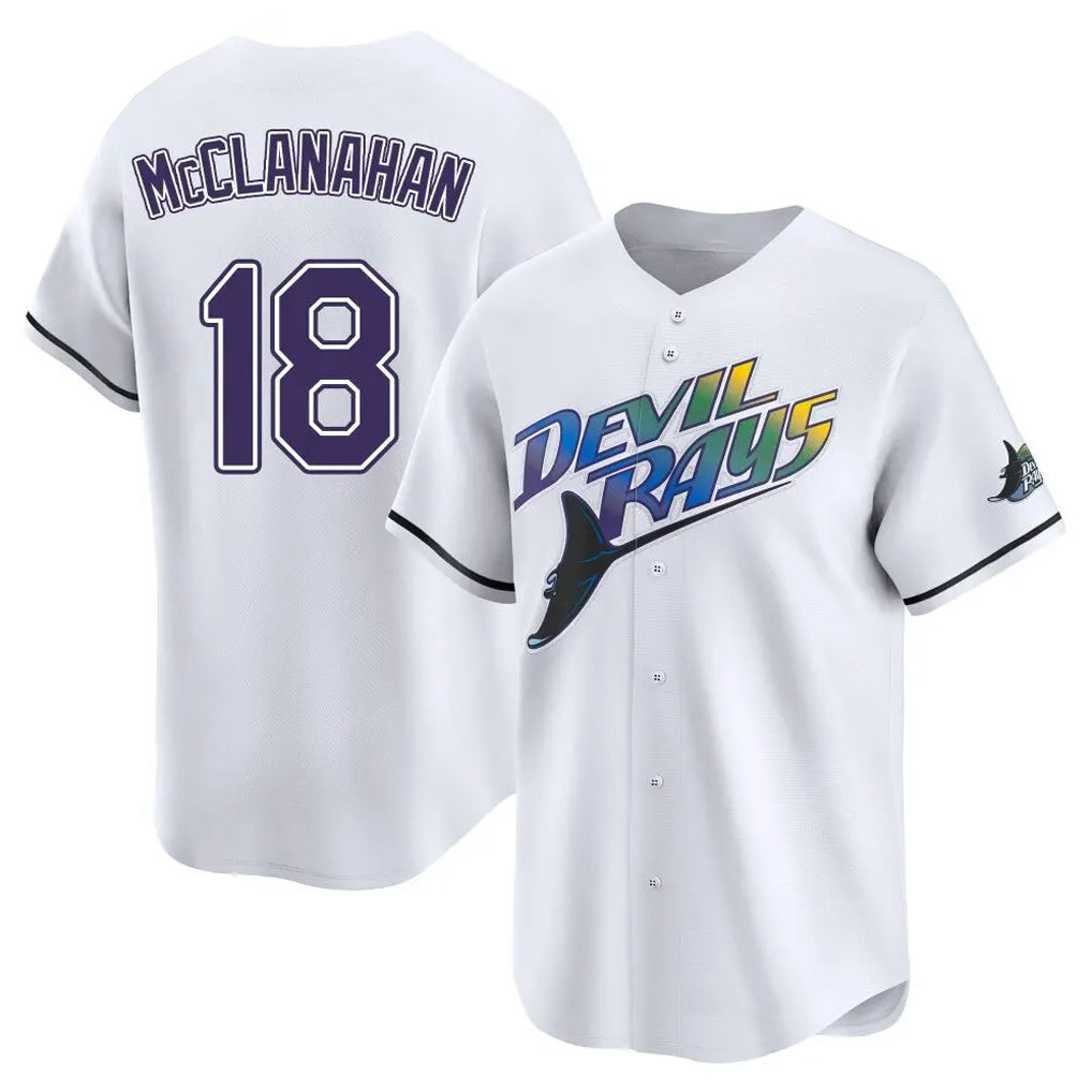 Tlead TB.Rays #18 Shane McClanahan Player White City Connect Home Stitched Jerseys