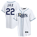 Tlead TB.Rays #22 Griffin Jax Player White Home Game Stitched Jerseys