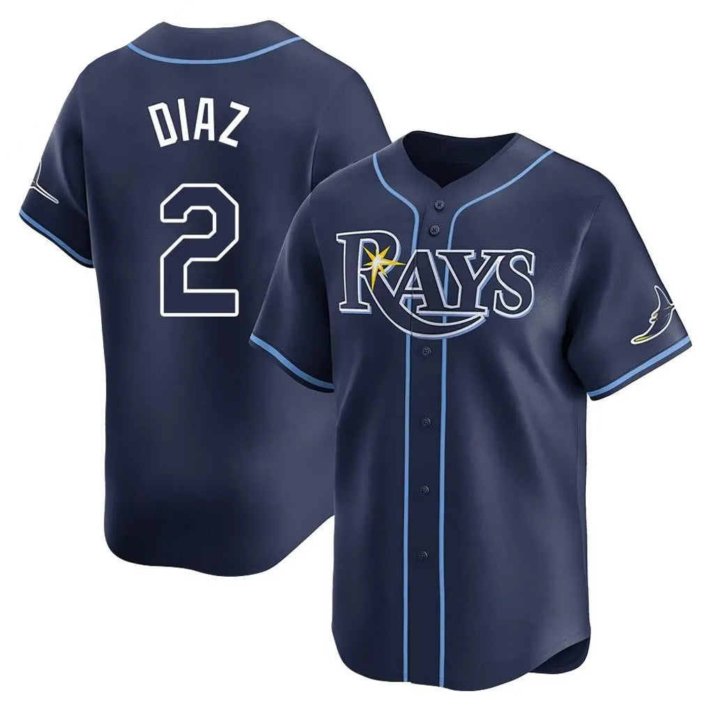Tlead TB.Rays #2 Yandy Diaz Player Navy Home Limited Stitched Jerseys
