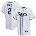 Tlead TB.Rays #2 Yandy Diaz Player White Home Game Stitched Jerseys