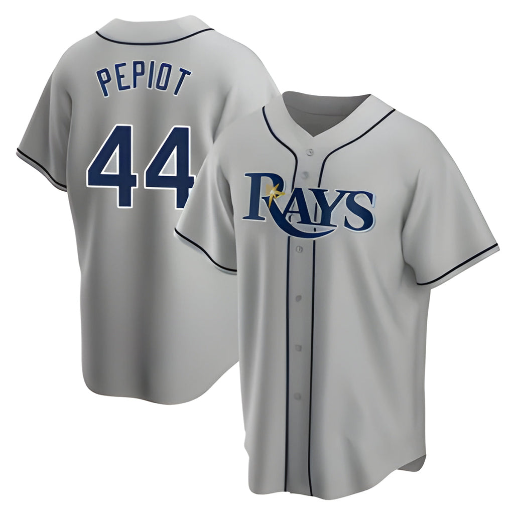 Tlead TB.Rays #44 Ryan Pepiot Player Gray Home Game Stitched Jerseys