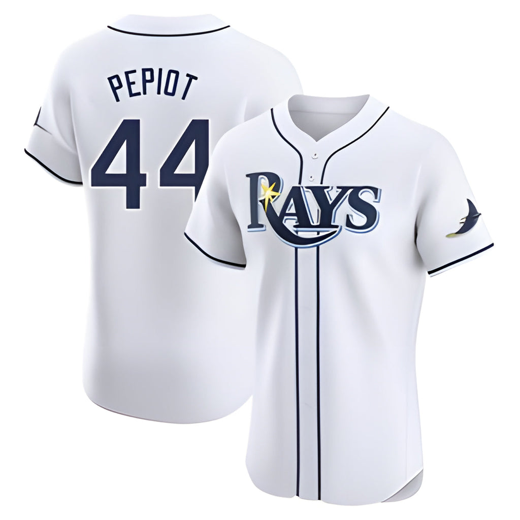 Tlead TB.Rays #44 Ryan Pepiot Player White Home Limited Elite Stitched Jerseys