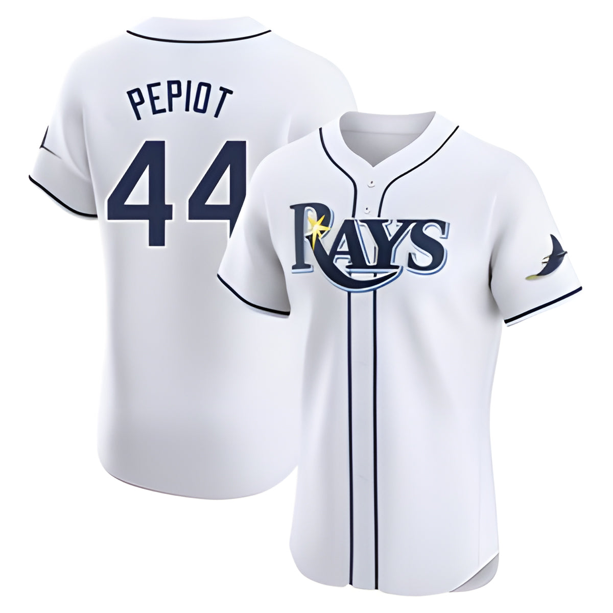 Tlead TB.Rays #44 Ryan Pepiot Player White Home Limited Elite Stitched Jerseys