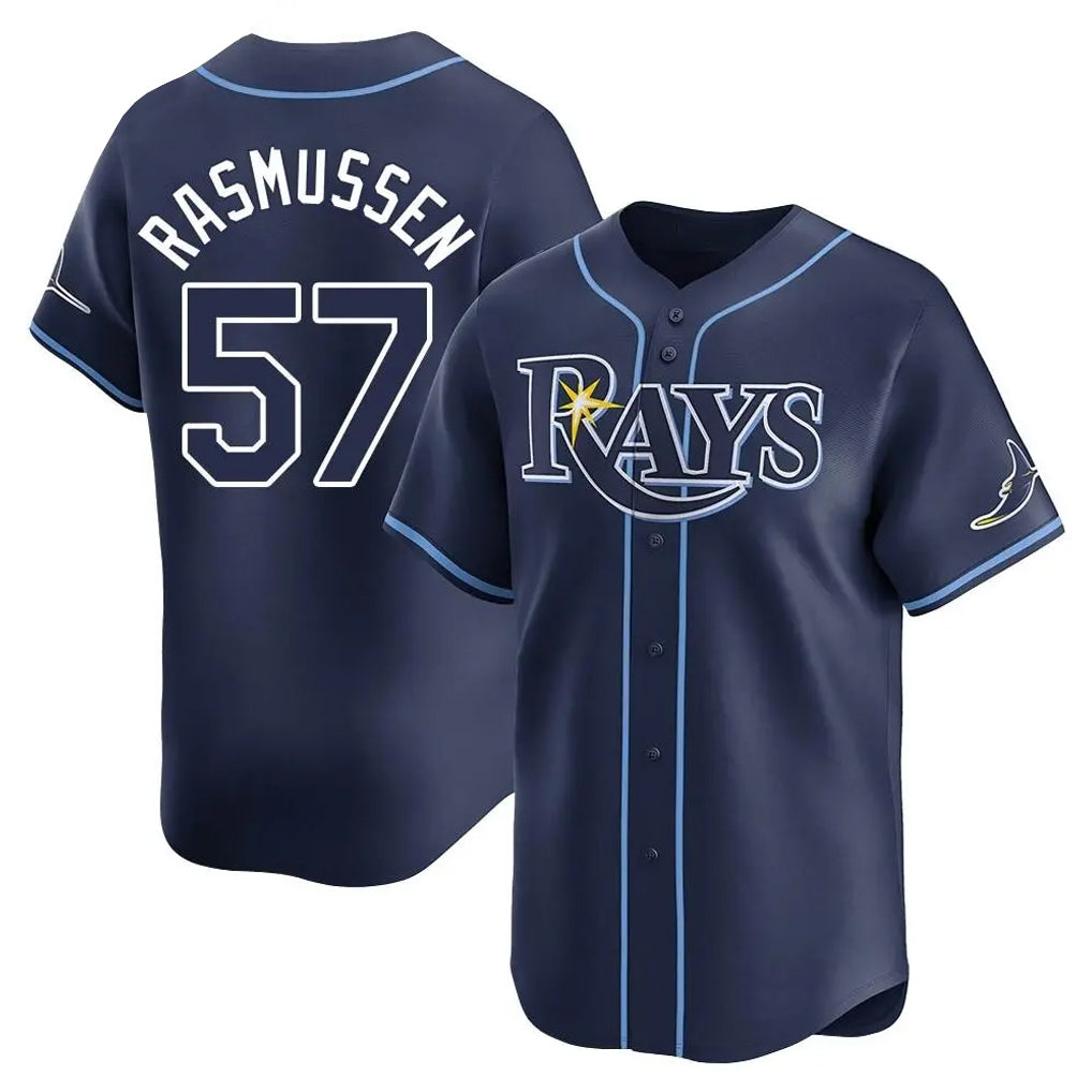 Tlead TB.Rays #57 Drew Rasmussen Player Navy Home Limited Stitched Jerseys