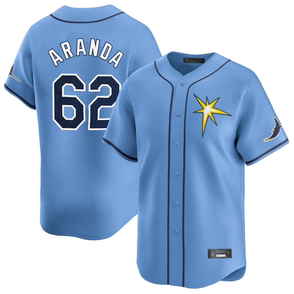 Tlead TB.Rays #62 Jonathan Aranda Player Light Blue Home Limited Stitched Jerseys
