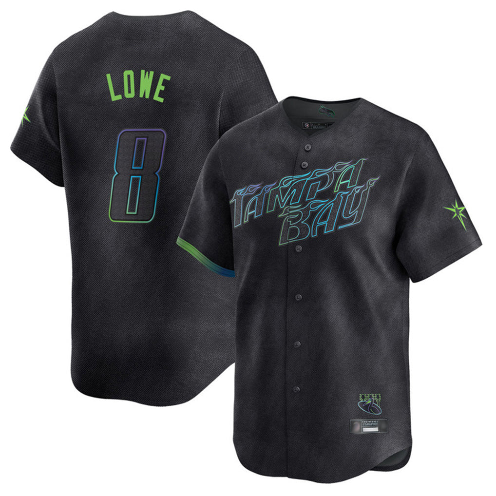 Tlead TB.Rays #8 Brandon Lowe Player Black City Connect Home Limited Stitched Jerseys