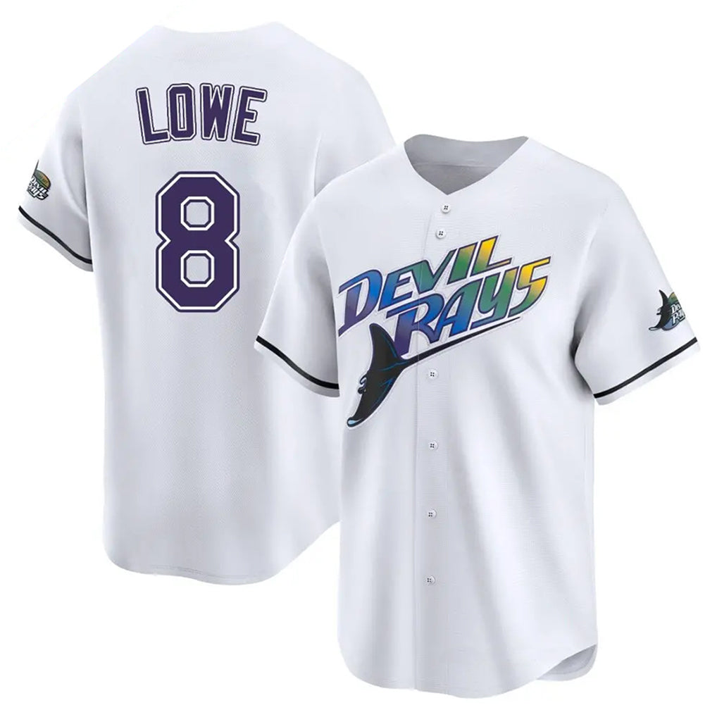 Tlead TB.Rays #8 Brandon Lowe Player White City Connect Home Stitched Jerseys