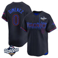 Tlead T.Blue Jays #0 Andres Gimenez Player Black 2025 World Series City Connect Stitched Jerseys