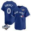 Tlead T.Blue Jays #0 Andres Gimenez Player Royal 2025 World Series Limited Stitched Jerseys